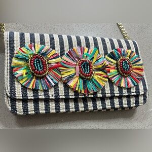 Beautiful boutique style over the shoulder purse or clutch.